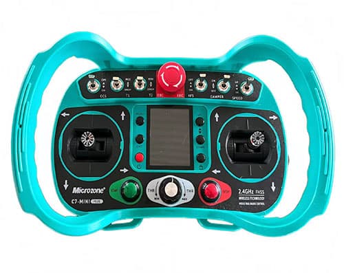 Wireless remote controller for tracked mulching robot